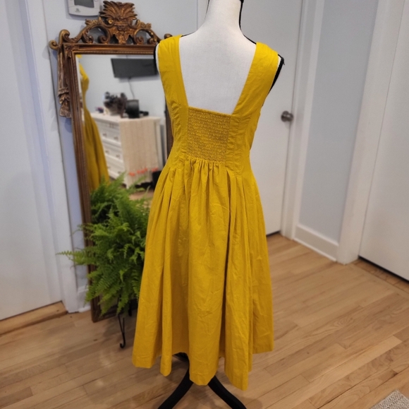 Anthropologie Elegant Yellow Sleeveless Dress - Picture 9 of 11